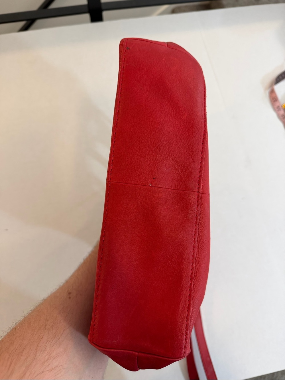 American Leather Co Jamestown Tote in Cherry - Picture 10 of 16